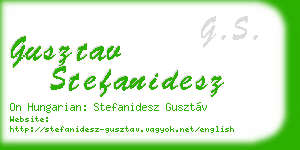 gusztav stefanidesz business card