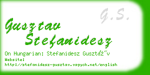 gusztav stefanidesz business card